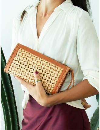 Top-Rated Selection Doriane Rattan Clutch New Stock