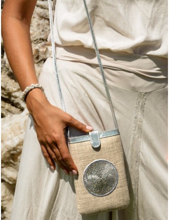 Top-Rated Selection Sumba Medallion Phone/Crossbody - Linen Ready for Shipment